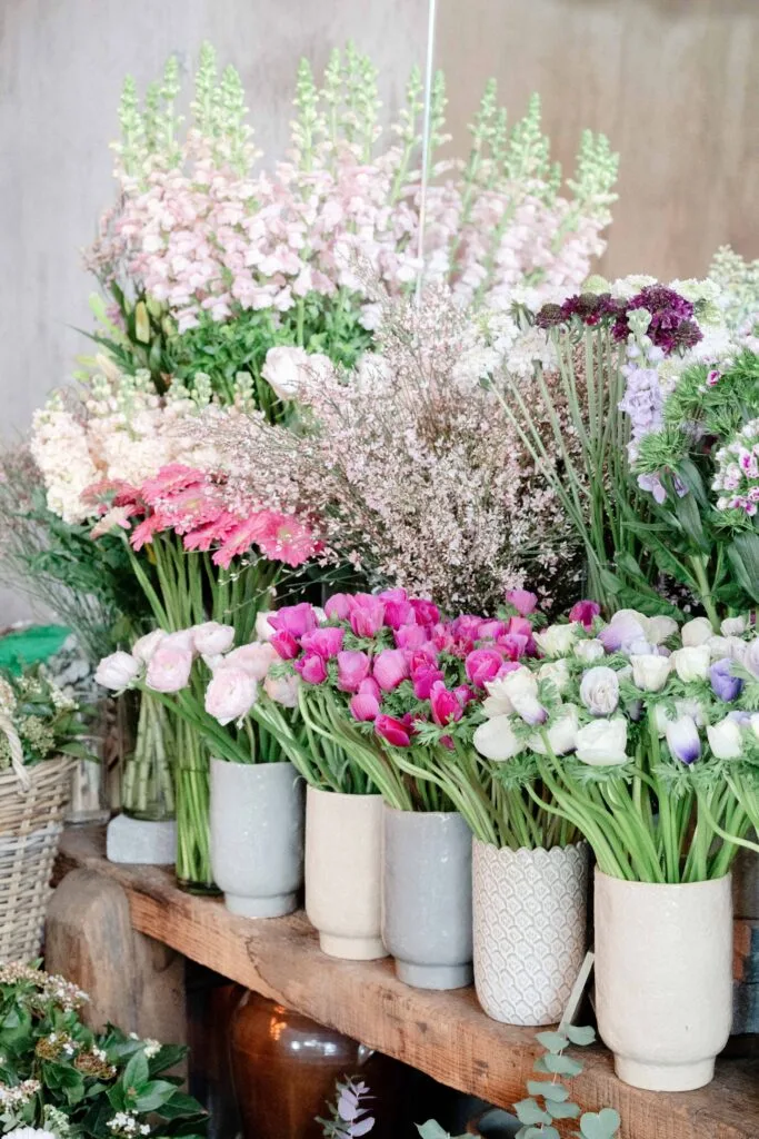 Détail d'une composition florale